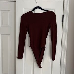Zara Deep Brown Long Sleeve Bodysuit